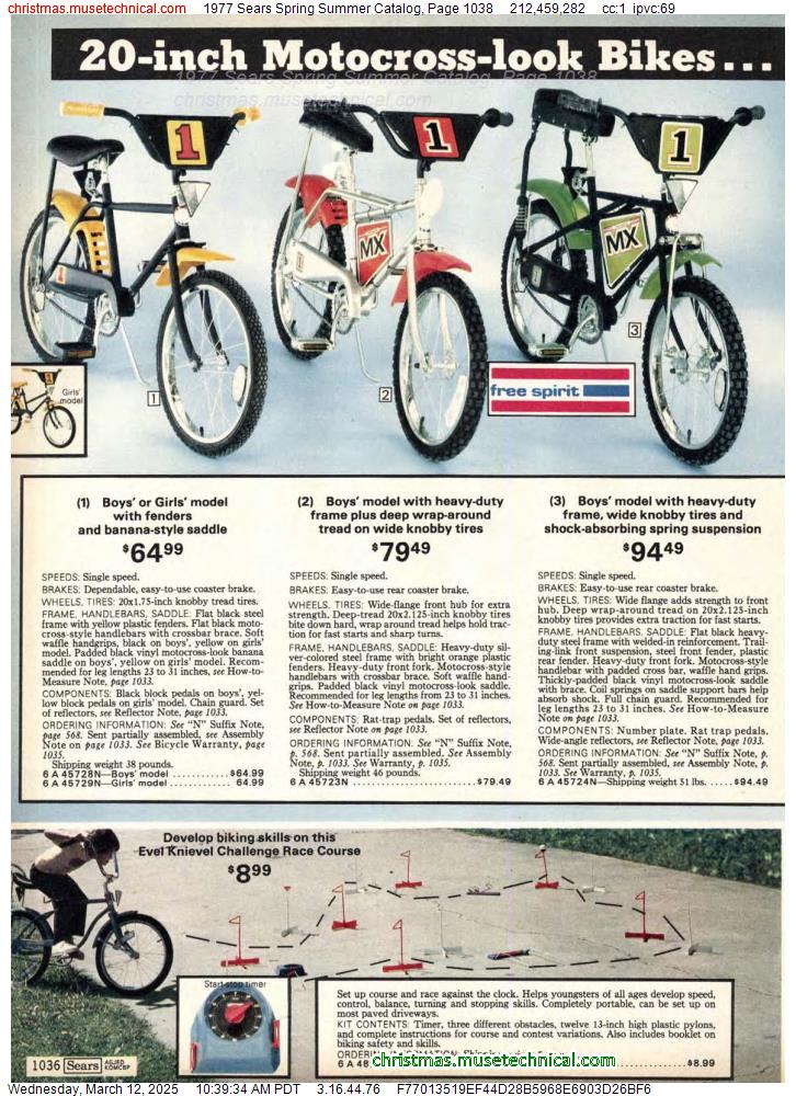 1977 Sears Spring Summer Catalog, Page 1038