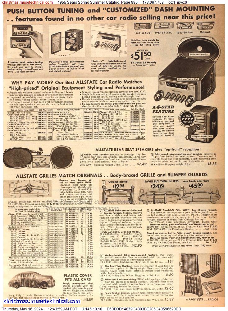 1955 Sears Spring Summer Catalog, Page 990