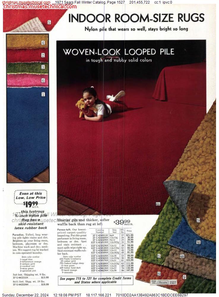 1971 Sears Fall Winter Catalog, Page 1527