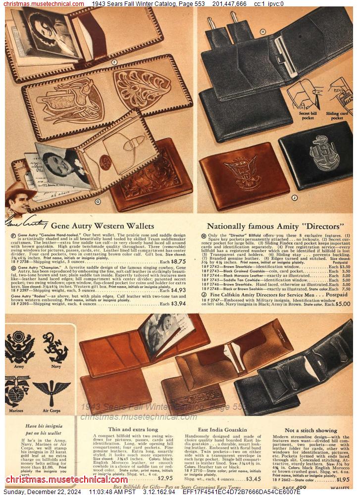 1943 Sears Fall Winter Catalog, Page 553