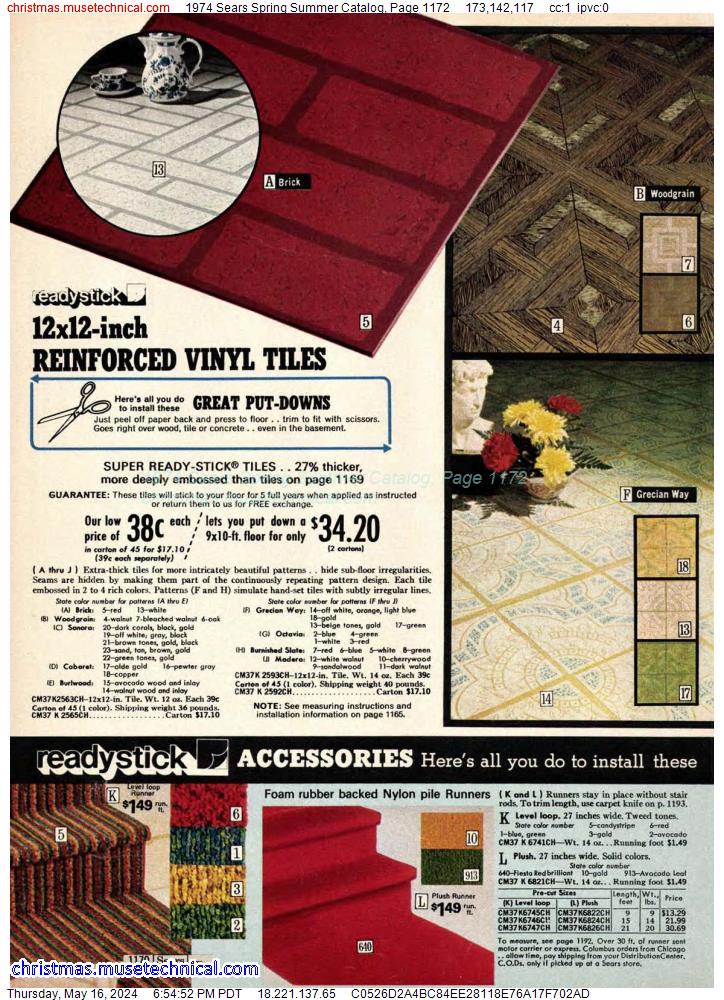 1974 Sears Spring Summer Catalog, Page 1172