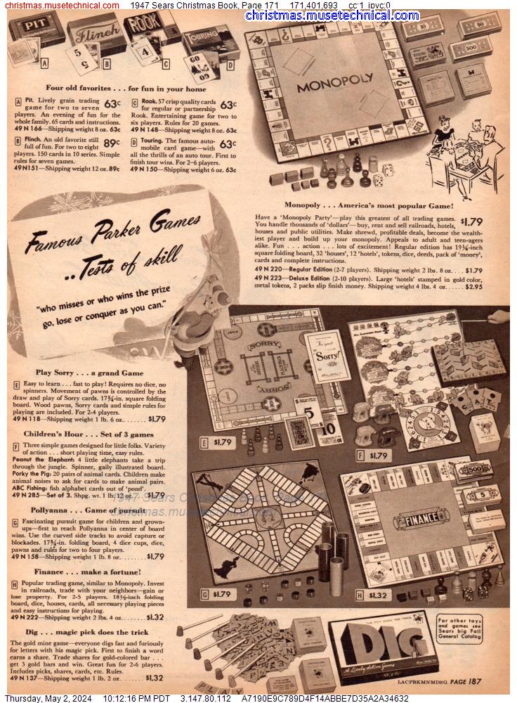 1947 Sears Christmas Book, Page 171