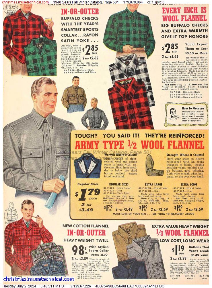 1940 Sears Fall Winter Catalog, Page 501