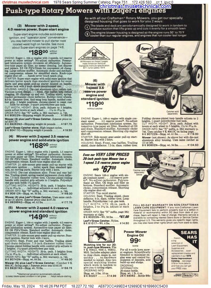 1978 Sears Spring Summer Catalog, Page 751