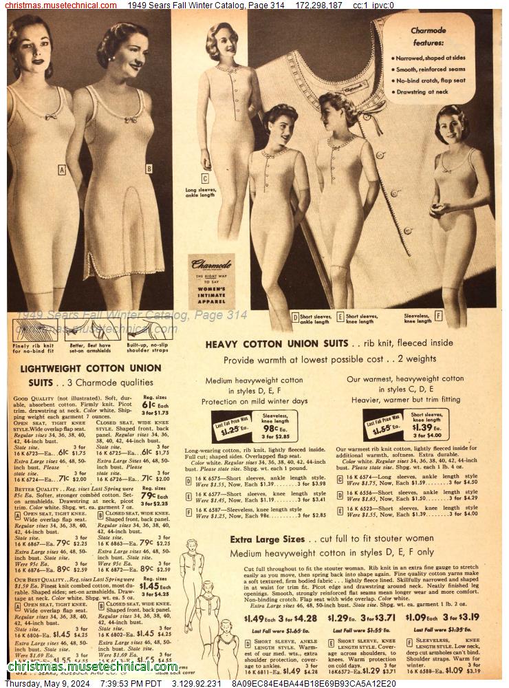 1949 Sears Fall Winter Catalog, Page 314