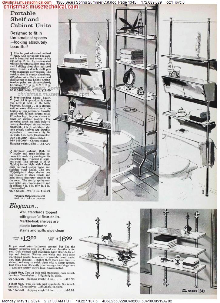 1966 Sears Spring Summer Catalog, Page 1345