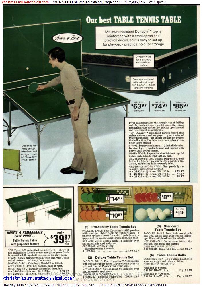 1976 Sears Fall Winter Catalog, Page 1114