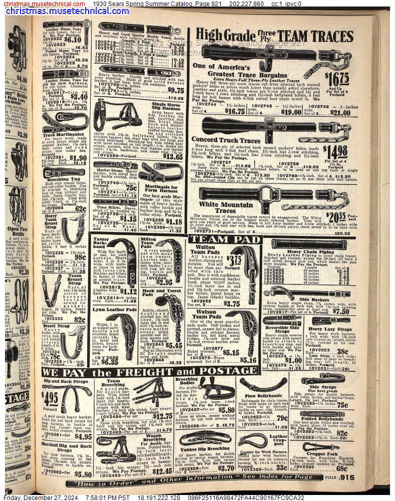 1930 Sears Spring Summer Catalog, Page 921