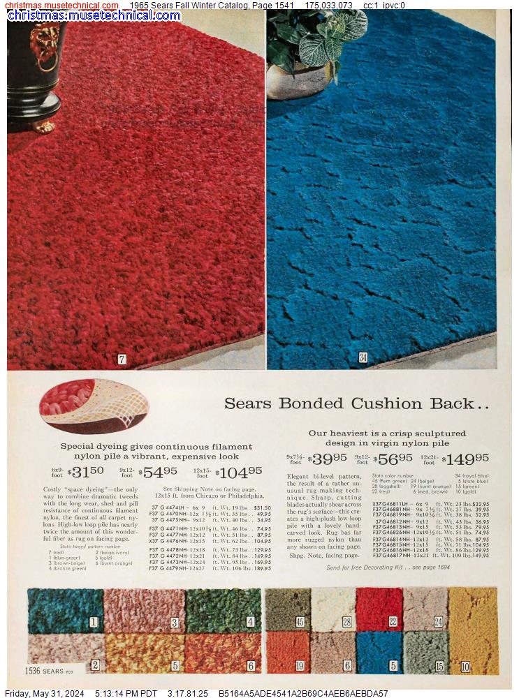 1965 Sears Fall Winter Catalog, Page 1541