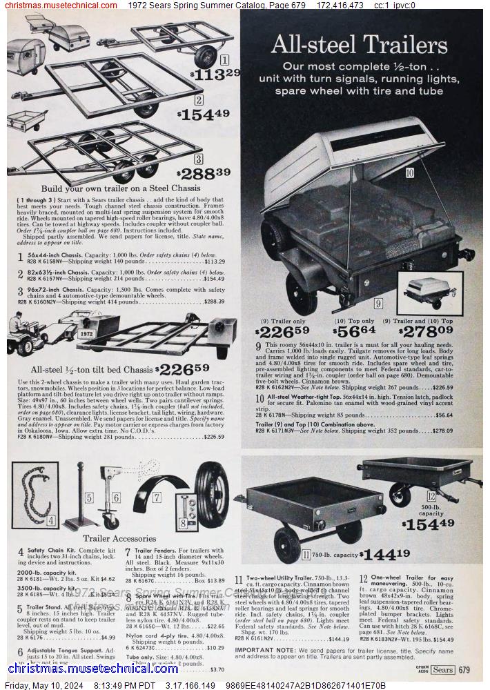 1972 Sears Spring Summer Catalog, Page 679