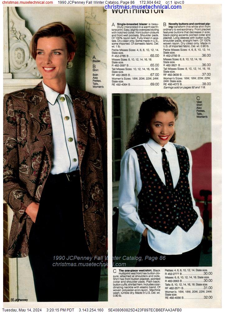1990 JCPenney Fall Winter Catalog, Page 86