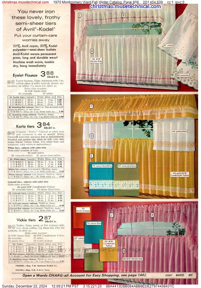 1970 Montgomery Ward Fall Winter Catalog, Page 909