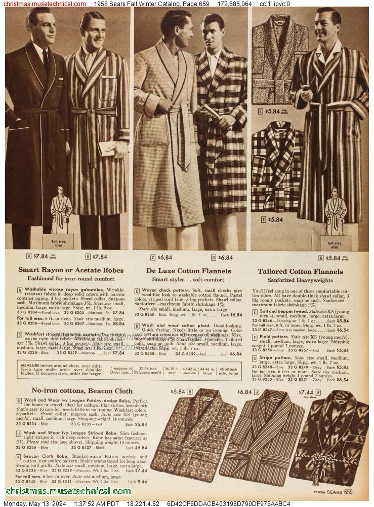 1958 Sears Fall Winter Catalog, Page 659