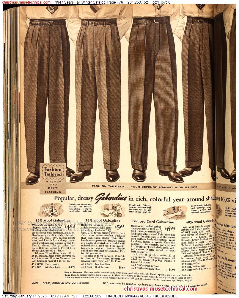 1947 Sears Fall Winter Catalog, Page 476