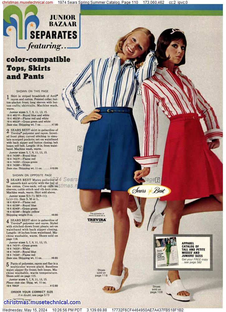 1974 Sears Spring Summer Catalog, Page 110
