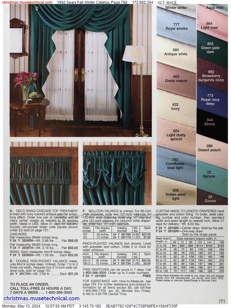 1992 Sears Fall Winter Catalog, Page 768