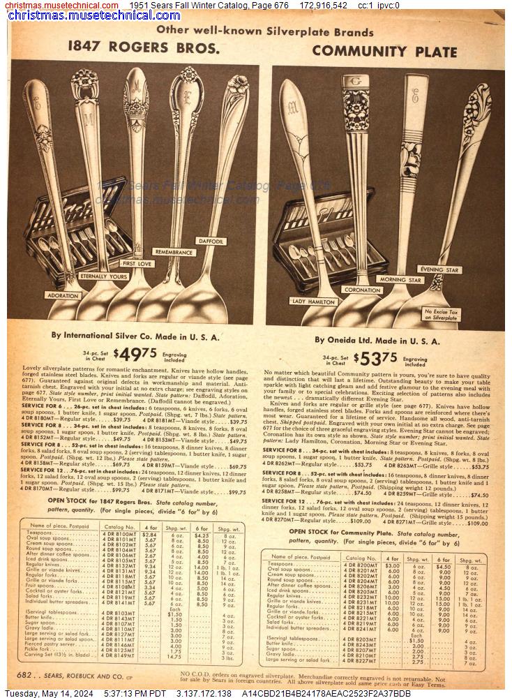 1951 Sears Fall Winter Catalog, Page 676
