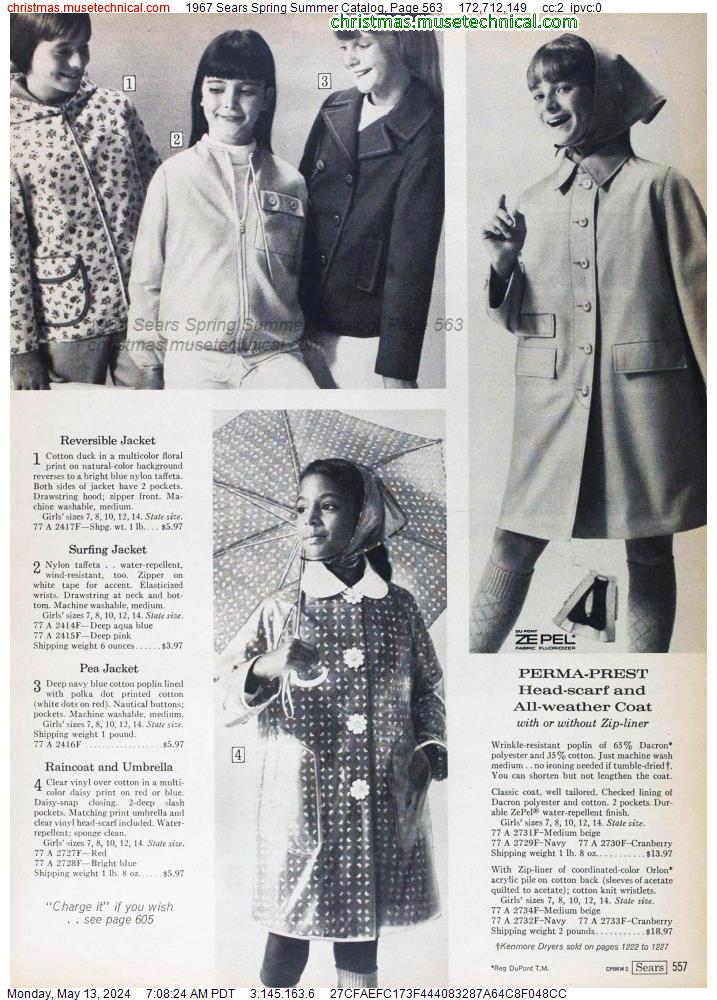 1967 Sears Spring Summer Catalog, Page 563