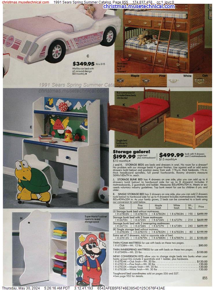 1991 Sears Spring Summer Catalog, Page 855