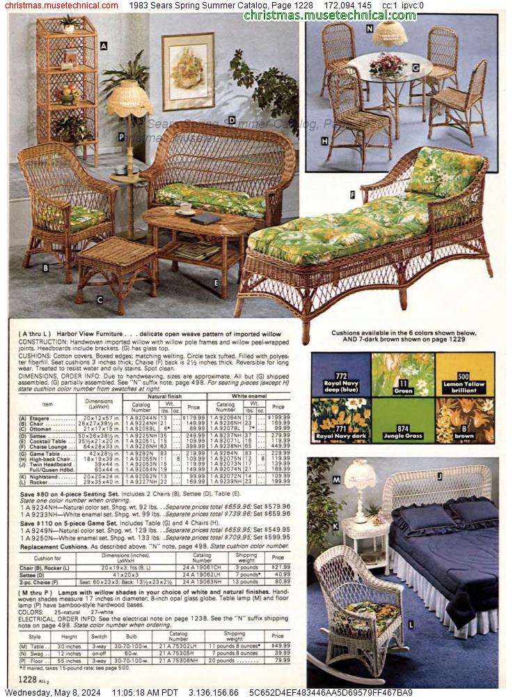 1983 Sears Spring Summer Catalog, Page 1228
