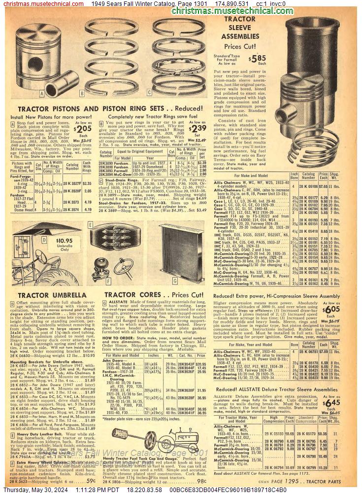 1949 Sears Fall Winter Catalog, Page 1301