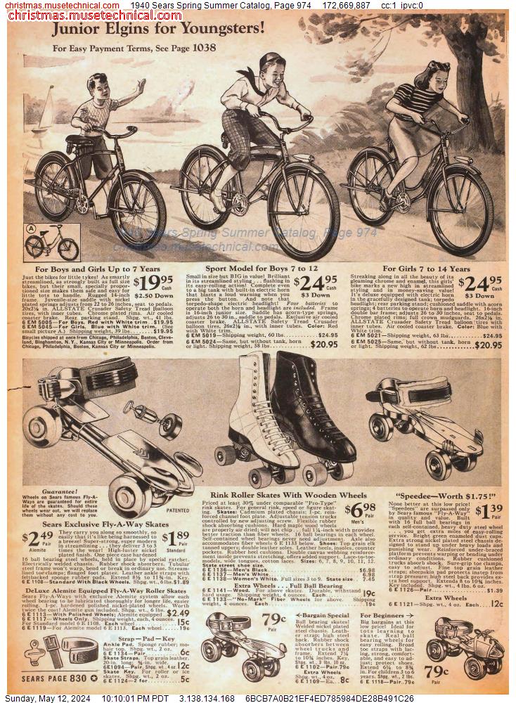 1940 Sears Spring Summer Catalog, Page 974