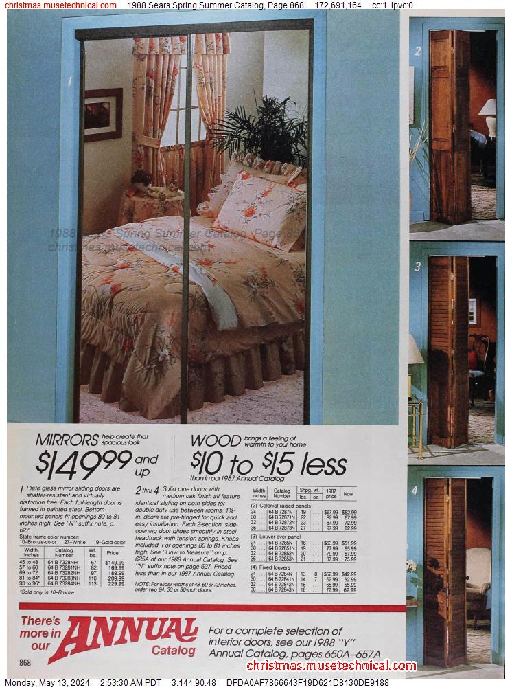 1988 Sears Spring Summer Catalog, Page 868