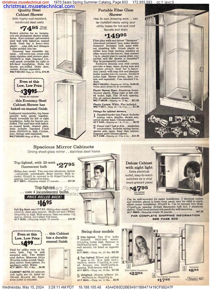 1970 Sears Spring Summer Catalog, Page 603