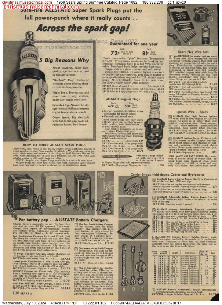 1959 Sears Spring Summer Catalog, Page 1082