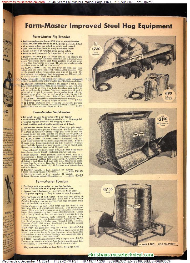 1946 Sears Fall Winter Catalog, Page 1163