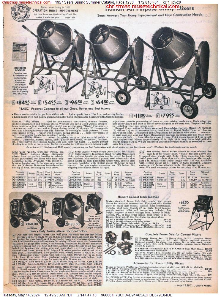 1957 Sears Spring Summer Catalog, Page 1230