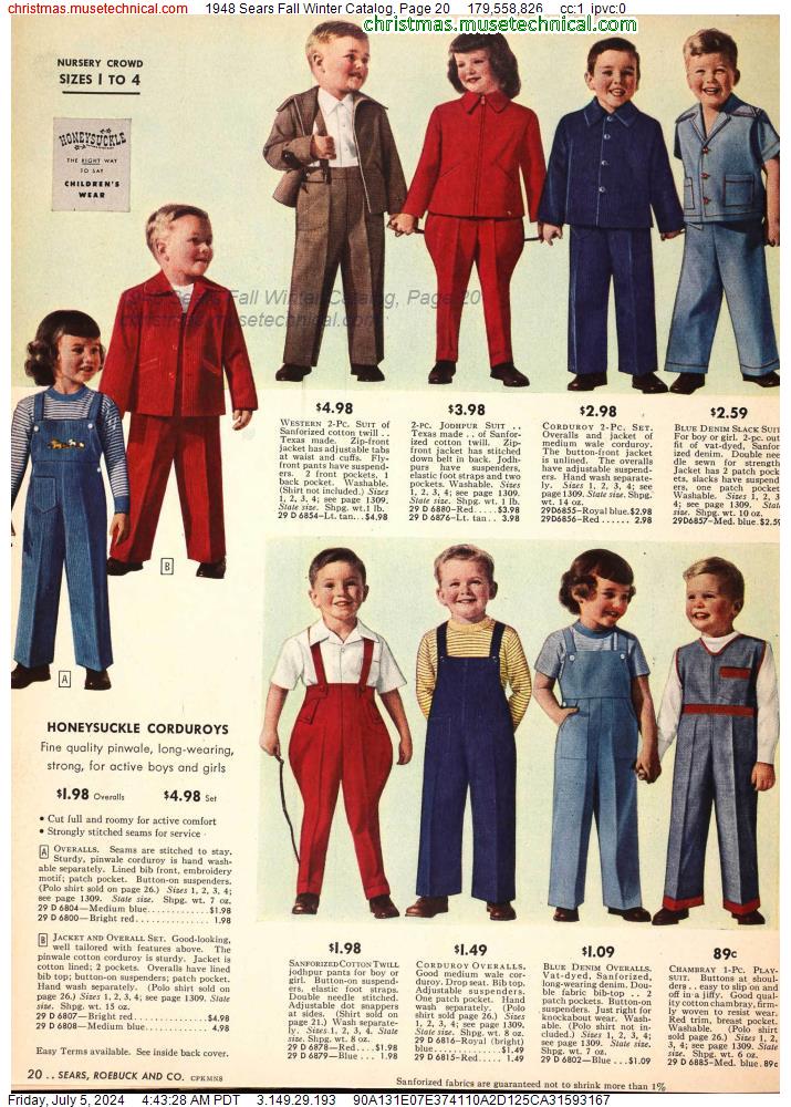 1948 Sears Fall Winter Catalog, Page 20
