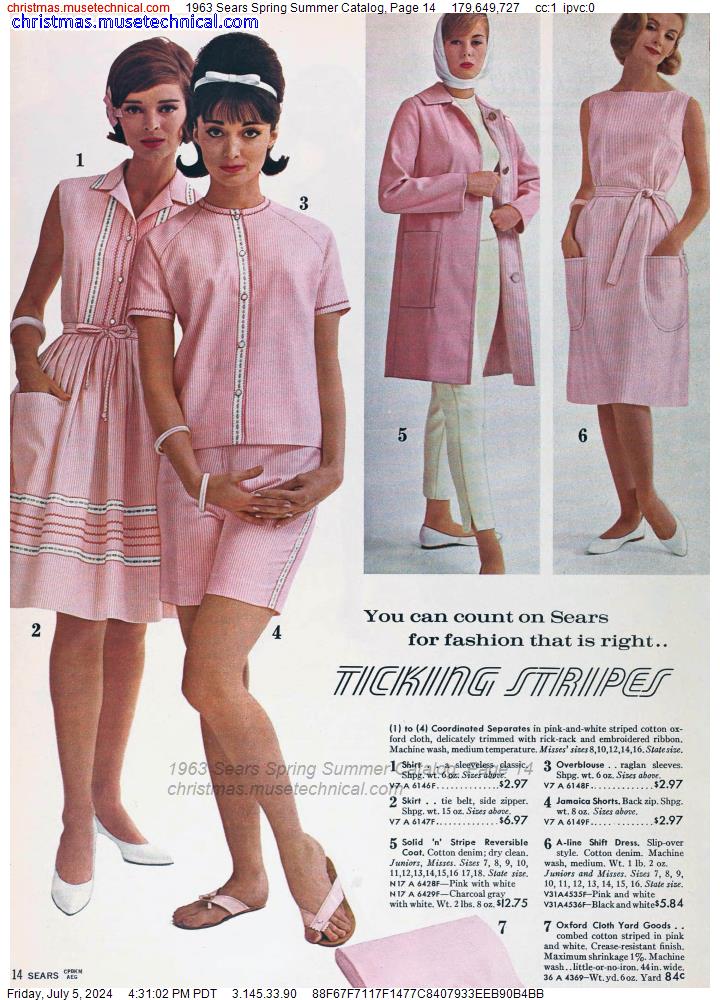 1963 Sears Spring Summer Catalog, Page 14