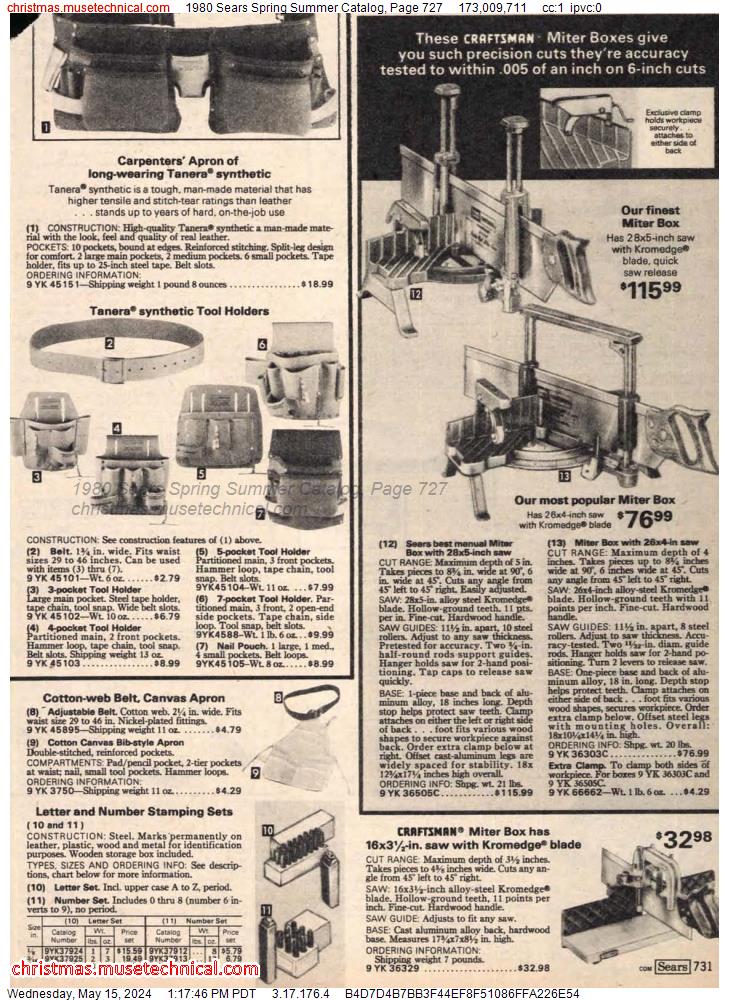 1980 Sears Spring Summer Catalog, Page 727