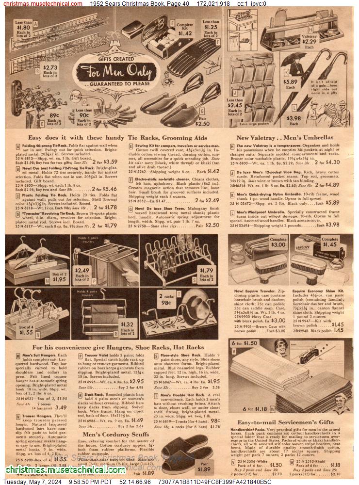 1952 Sears Christmas Book, Page 40
