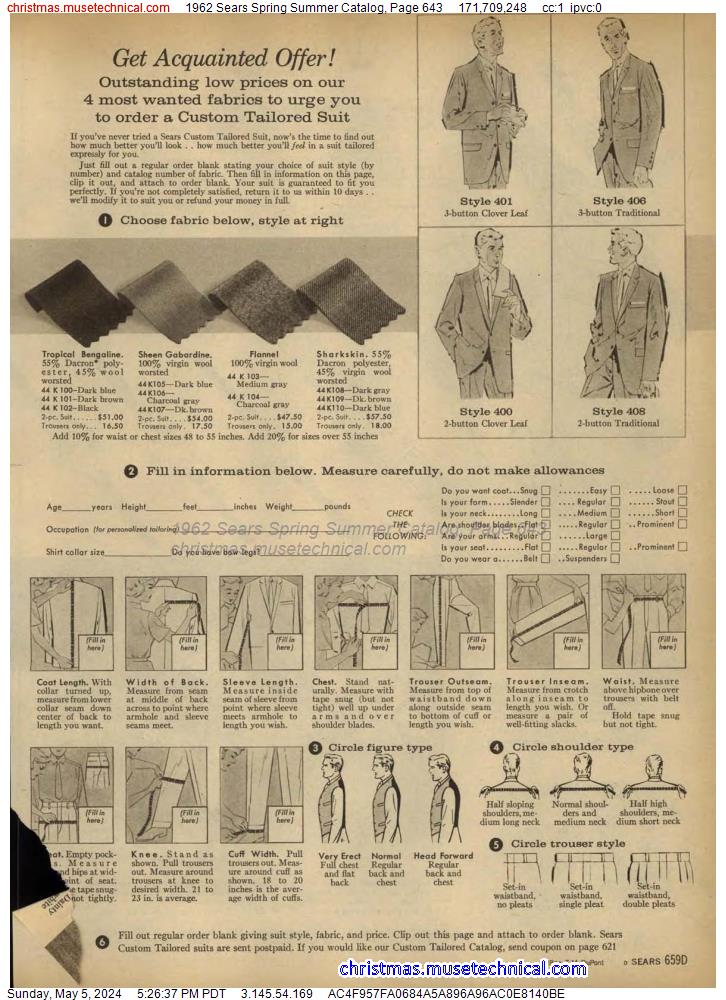 1962 Sears Spring Summer Catalog, Page 643