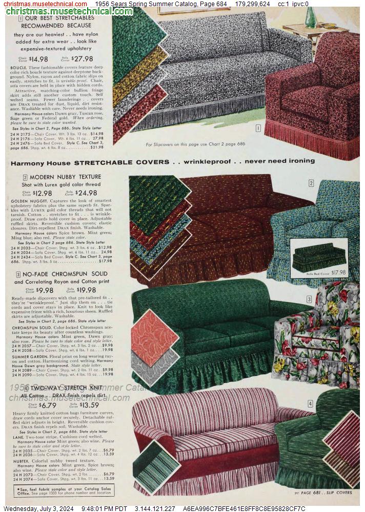 1956 Sears Spring Summer Catalog, Page 684