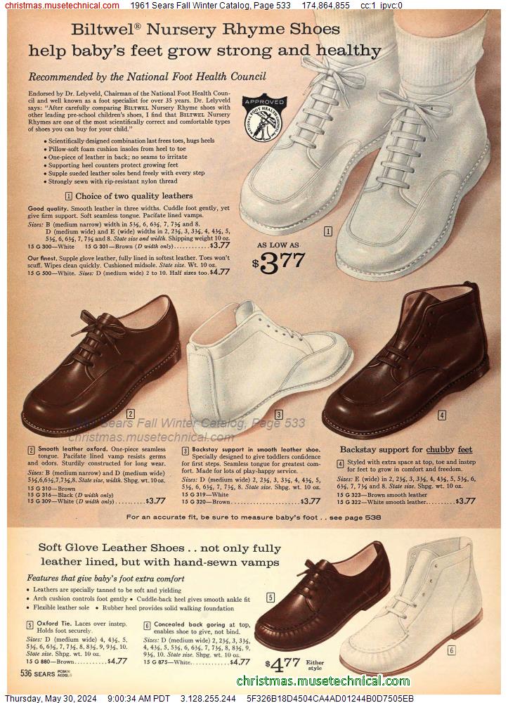 1961 Sears Fall Winter Catalog, Page 533