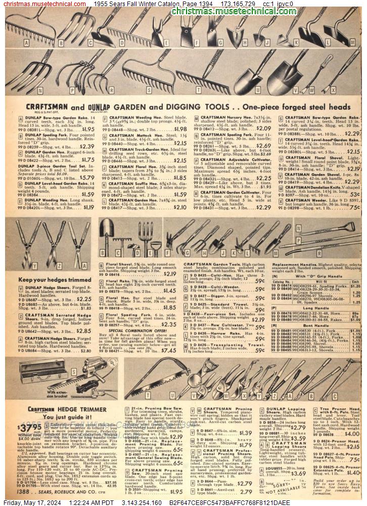 1955 Sears Fall Winter Catalog, Page 1394