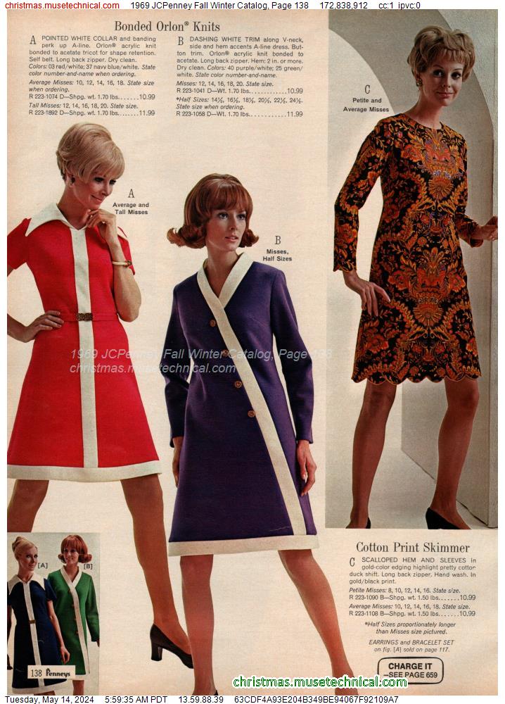 1969 JCPenney Fall Winter Catalog, Page 138