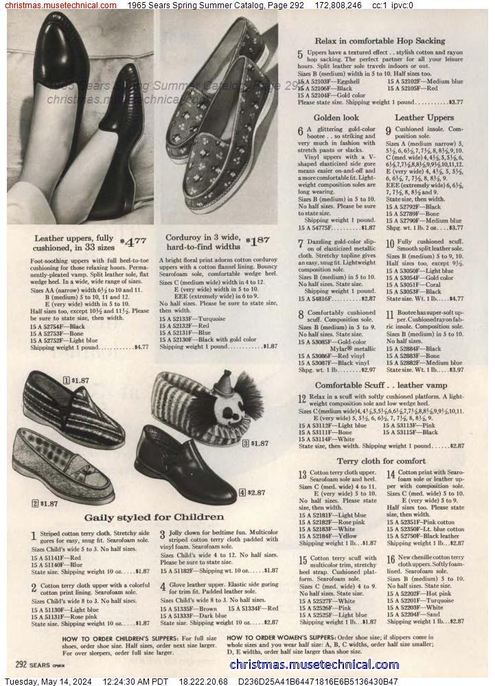 1965 Sears Spring Summer Catalog, Page 292