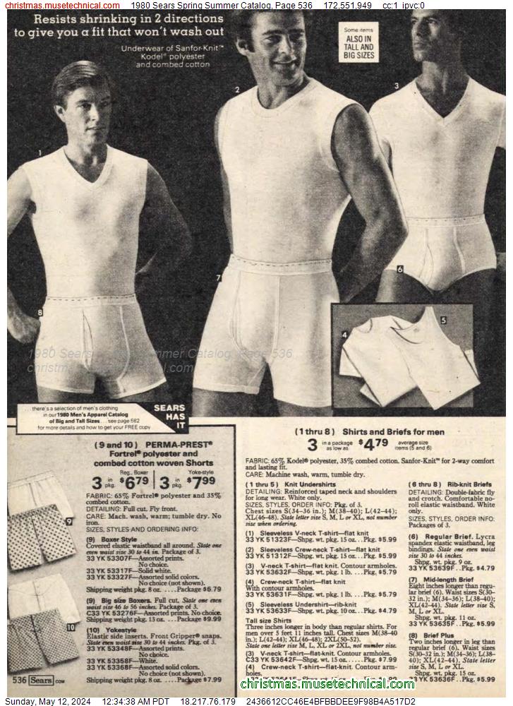 1980 Sears Spring Summer Catalog, Page 536