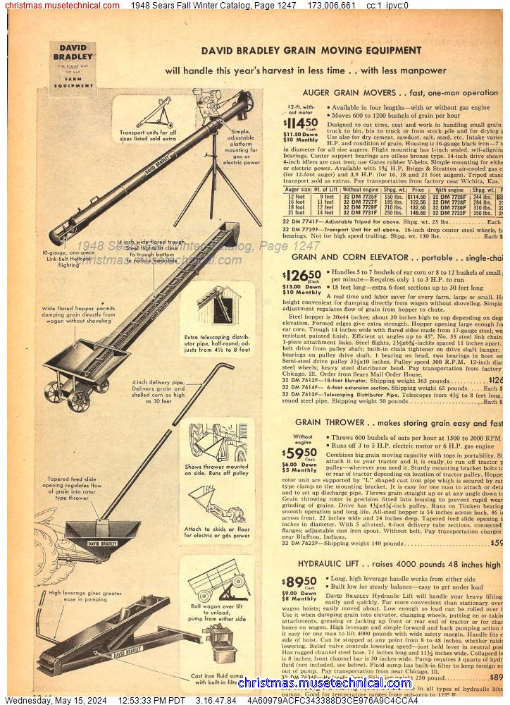 1948 Sears Fall Winter Catalog, Page 1247