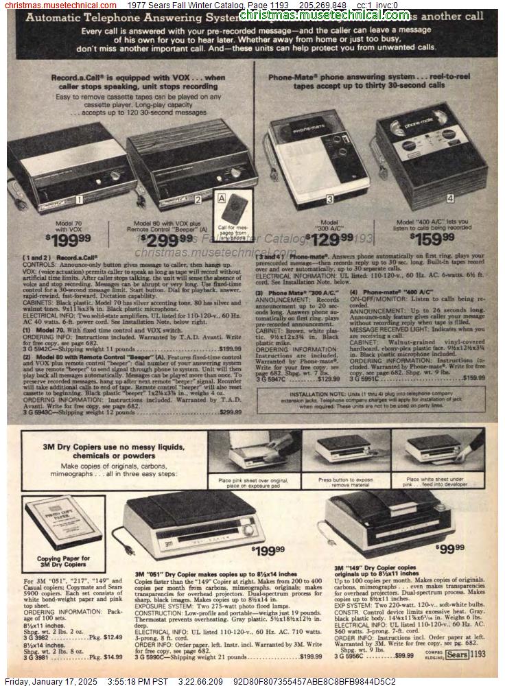 1977 Sears Fall Winter Catalog, Page 1193