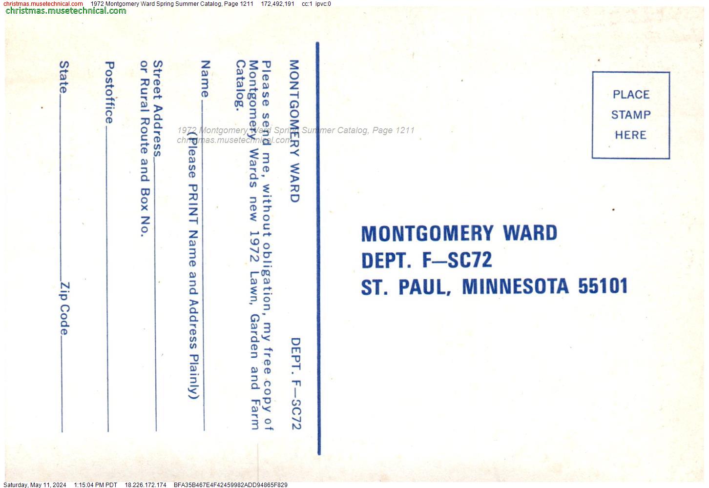 1972 Montgomery Ward Spring Summer Catalog, Page 1211