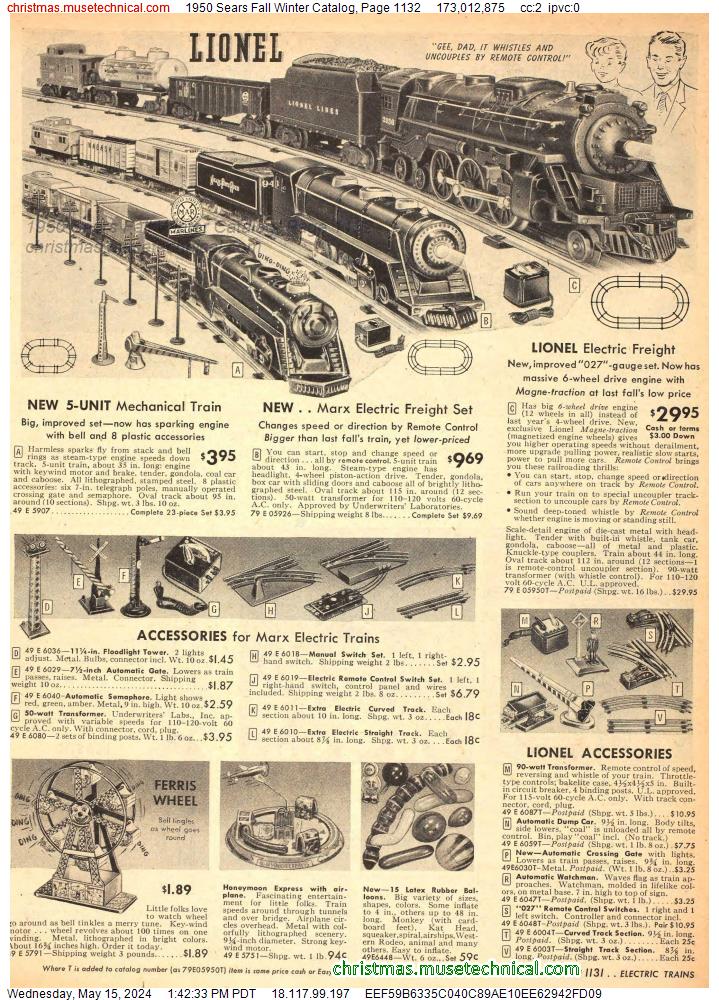 1950 Sears Fall Winter Catalog, Page 1132