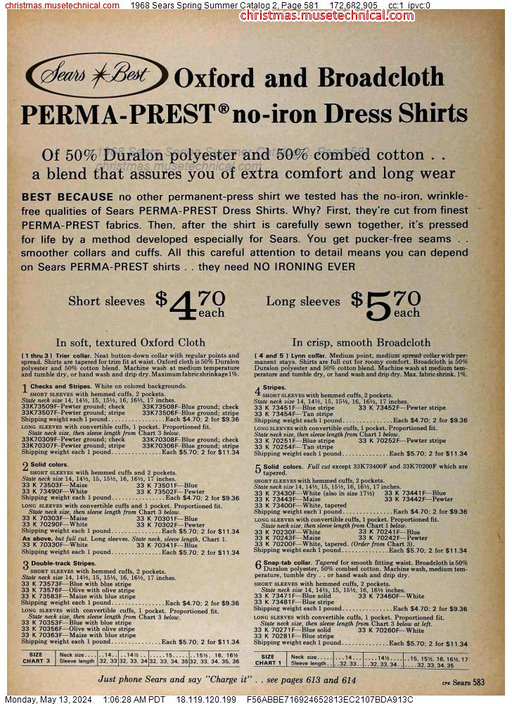 1968 Sears Spring Summer Catalog 2, Page 581