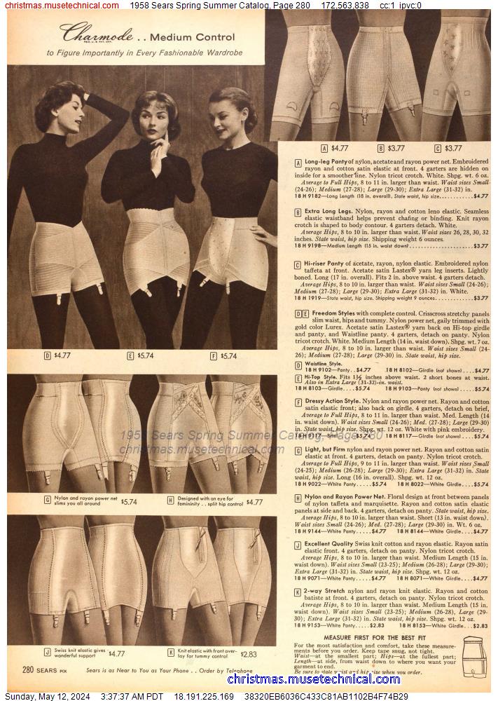 1958 Sears Spring Summer Catalog, Page 280