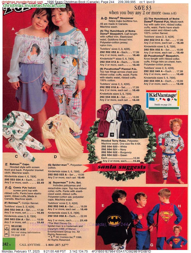 1996 Sears Christmas Book (Canada), Page 244