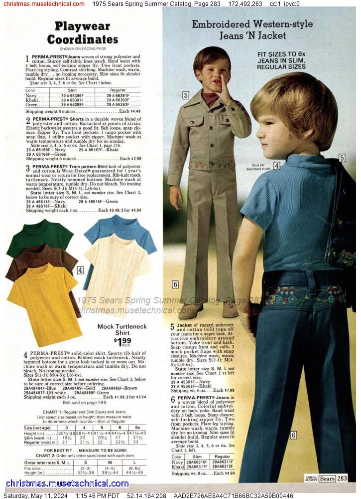 1975 Sears Spring Summer Catalog, Page 283